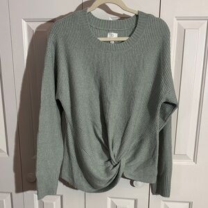 Aerie Offline Sage Green Knotted Sweater